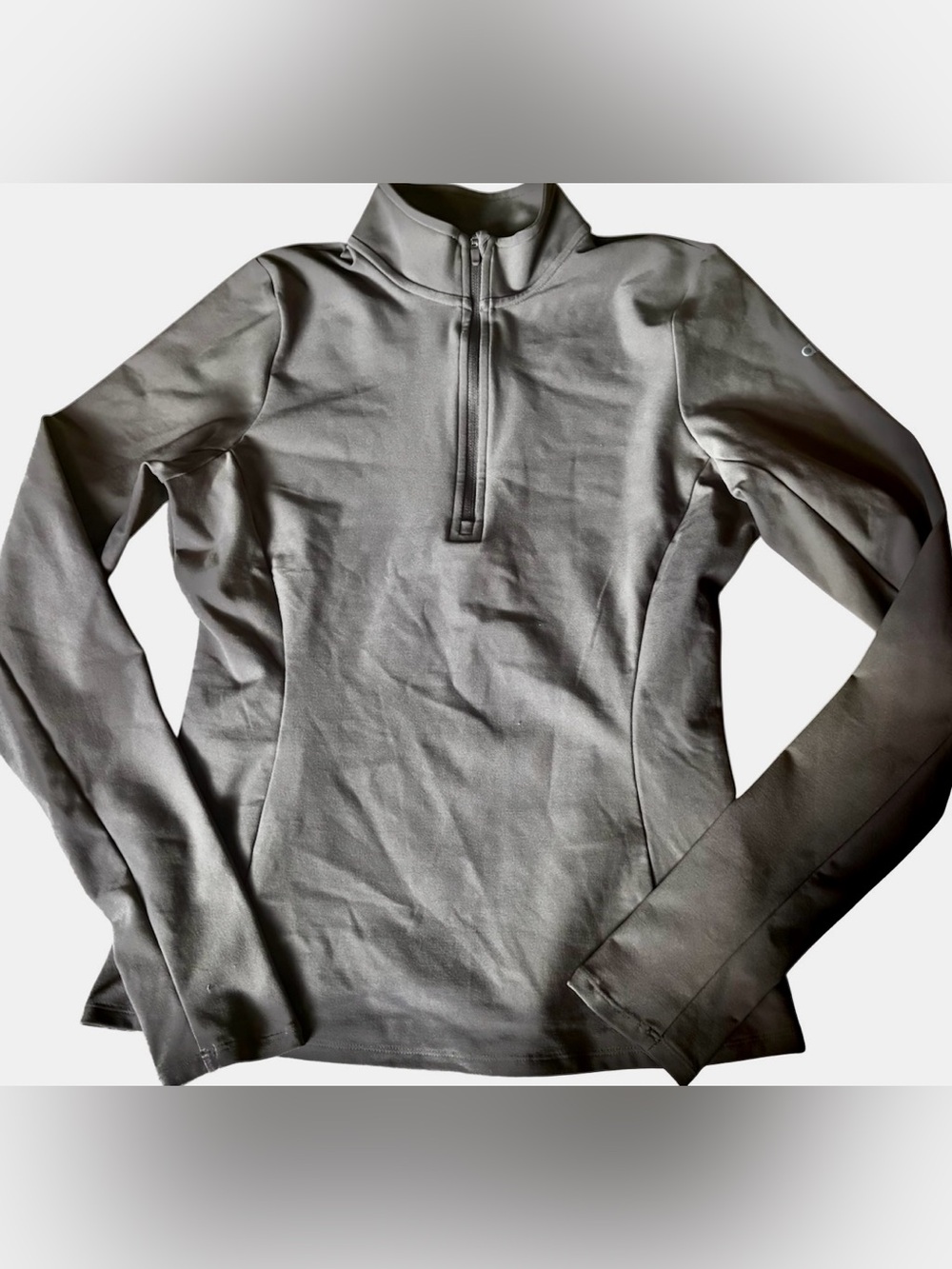 Alo Yoga Alosoft 1/2 Zip Rapid Pullover Light Brown  size M Gym Run Workout
